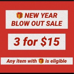 Everything with 🎁 is 3 for $15. NEW YEAR SALE!!